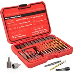 Uyecove 32PCS Screw Extractor Set Left Hand Drill Bit 6542/4341 Hss Easy. Fixed Price $69.81.