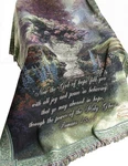 Manual Woodworker Thomas Kinkade 50 X 60 Inch Tapestry Throw Verse Garden. Fixed Price $61.94.