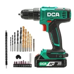 Dca Cordless Drill Set, 354 In-lbs Torque, 3/8" Keyless Chuck, Electric Power.... Fixed Price $54.23.
