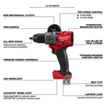 Milwaukee 2904-20 M18 Fuel 1/2" Hammer Drill/driver (tool Only) Us New. Fixed Price $105.00.