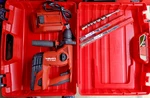 Hilti 4-A22 Cordless Rotary Hammer Drill W Battery, Charger, Bits, Case J417. Fixed Price $499.00.