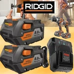 2PACK For Ridgid R840085 8.0AH Lithium-ion Battery Charger 18VOLT R840087. Fixed Price $64.00.