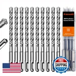 Keewaki 10 Pack 5/16" X Sds Plus Rotary Hammer Drill Bits Set, Cross Carbide. Fixed Price $39.93.