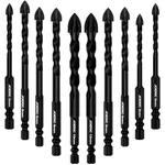 Masonry Drill Set, 10 Pieces Concrete Ceramic Ca.... Fixed Price $29.02.