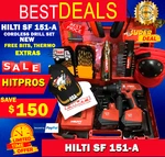 Hilti Sf 151-A Cordless Drill Set, New, Free Bits, Thermo, Extras, Fast Ship. Fixed Price $549.90.