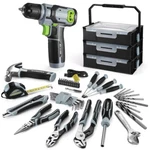 Workpro 43PC Cordless Drill Set 8V Battery Powered Screwdriver W/toolbox. Fixed Price $63.99.