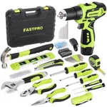 Fastpro 160-PIECE Home Tool Kit With Drill, 12V Cordless Driver And Hou.... Fixed Price $90.71.