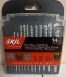 Skil Rotary Masonry Drill Bit Set 14-PC Steel, Model 93119, 1/8"-1/2". Fixed Price $25.00.