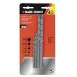 Lot (2) Black And Decker 4-PIECE Percussion Drill Bit Sets, 8 Hammer. Fixed Price $9.95.