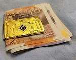 Masonic Gold Money Clip Cash Temple Hammer British Unknown Symbols Usa. Fixed Price $13.38.