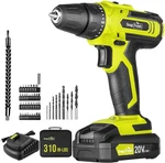 20V Cordless Drill Set - 43 Bits, Speed, Led, Battery & Charger Included. Fixed Price $99.99.