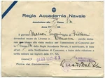 R. Accademia Navale Livorno, Authorization To Reduce Tickets Ff.ss., 1942. Fixed Price $11.61.