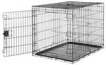 Amazon Basics Foldable Metal Wire Dog Crate W/ Tray, Single Door - 42X28X30". Fixed Price $111.64.