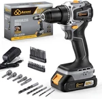 20V Brushless Cordless Lithium-ion Drill Set, Compact Design, Gray Rechargeable. Fixed Price $56.81.