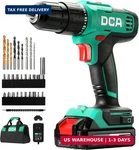 Dca 20V Cordless Hammer Drill Set, 354 In-lb Torque, 1/2" Keyless Chuck, 22500. Fixed Price $82.48.