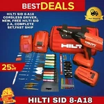 Hilti Sid 8-A18 Cordless Driver, New, Free 2-A, Complete Set,fast Ship. Fixed Price $649.90.