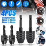 4PCS 1/4"HEX Shank Keyless Drill Chuck Adapter Bit Quick Change Converter Driver. Fixed Price $11.95.