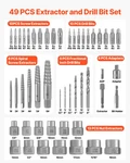 Vevor Screw Extractor Set With Drill Bits, 49 Pieces, Easy Out Nut Bolt. Fixed Price $36.06.