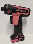 Snap On Tools Pink CTS761 14.4V 1/4" Hex Cordless Impact Screwdriver. Fixed Price $229.99.