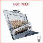 Macxcoip Cobalt Left Hand Drill Bit Set, 13PCS M35 High Speed Steel Jobber Lengt. Fixed Price $37.21.