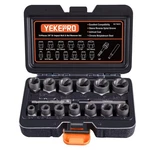 Yekepro 15PC Bolt Extractor Set 3/8" Drive Impact Easy Out Socket Remover. Fixed Price $34.99.