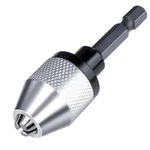 Hymnorq 1/4" Hex Shank Keyless Drill Chuck, Micro 3-JAW 0.3-6.5MM Silver. Fixed Price $16.99.