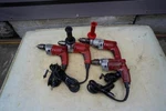 Milwaukee Magnum Drills Hammer Work Fine Set Of 4 Nice Shape.. Fixed Price $149.99.