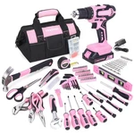Fastpro 232-PIECE 20V Pink Cordless Lithium-ion Drill Driver And Home. Fixed Price $201.99.