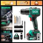 Dca 20V Brushless Hammer Cordless, 492 In-lb Torque Impact Drill, 1/2" All. Fixed Price $110.99.
