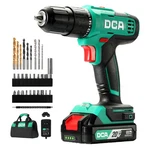 Dca 20V Cordless Hammer Drill Set, 354 In-lb Torque, 1/2" Keyless Chuck, 22500. Fixed Price $99.99.