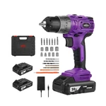 Brushless Cordless Drill Set, 20V Compact Power Driver, Purple Electric Motor.... Fixed Price $131.31.