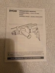 Ryobi Operator's Manual. Hammer Drill. D550H. Variable Speed. Fixed Price $10.00.