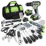 Workpro Home Tool Set With 20V Cordless Lithium-ion Drill Driver, Household R.... Fixed Price $179.09.