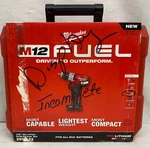 Milwaukee M12 1/2" Hammer Drill/driver Kit 2504-22, Display Model, Includes To. Fixed Price $115.00.