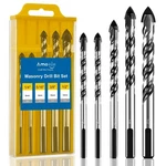 Amoolo Masonry Drill Set 5PCS, Concrete With Carbide Tip (1/4R. Fixed Price $34.77.