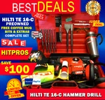 Hilti Te 16-C Hammer Drill, K, Preowned, Free Extras And Bits, Fast Shipping. Fixed Price $599.90.