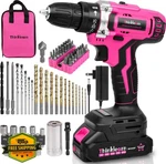 Thinklearn Pink 20V Drill 67 Pcs Set. Fixed Price $68.99.