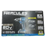 New Hercules HCB91K1 20V Brushless Cordless 1/2 In. Drill/driver Kit 70067. Fixed Price $129.99.