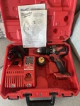 Milwaukee 18V Cordless Hammer Drill W/ Case - No Battery. Fixed Price $100.00.
