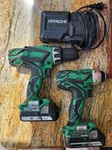 Hitachi 18V Cordless Impact Driver Hammer Drill And Charger. Fixed Price $125.25.