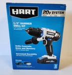 Hart HPHD01B 1/2" Hammer Drill Kit With 1.5AH Lithium Ion Battery & Fast Charger. Fixed Price $64.95.