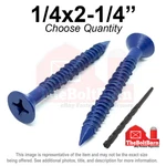 1/4X2-1/4" Flat Head Phillips Piercing Point Concrete Screws Masonry Blue. Fixed Price $268.32.