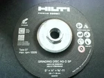 Hilti Ag-d Sp (10-PACK) Premium Zirconium Grinding Disc Type 27 W/ Hub 5"X1/4"X5. Fixed Price $69.30.