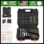 Vevor 63-PIECE Bolt & Screw Extractor Kit With Drill Bits, Nut Splitters. Fixed Price $116.99.