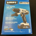 Hart HPHD01B 20V Cordless Hammer Drill Kit. Fixed Price $69.00.