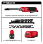Milwaukee 3050-21 M12 Fuel 12V Insider Extended Reach Box Ratchet Kit New. Fixed Price $394.99.