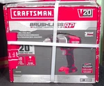 Craftsman CMCD732B Rp Brushless 20V Max Hammer Drill 1/2" + 65 Pc Bit Set, New. Fixed Price $87.00.