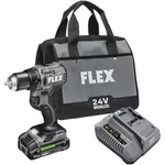 Flex 1/2-IN Keyless Compact 24-VOLT Cordless Drill Brushless W/battery Kit Set. Fixed Price $120.39.
