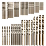 Hymnorq 74-PIECE Cobalt Drill Bit Set, M35 Grade 5% Steel, Dual Twist .... Fixed Price $38.09.