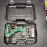 Hitachi Ds 18DGL 1/2" 18V Cordless Driver Drill With Battery And Case. Fixed Price $20.00.